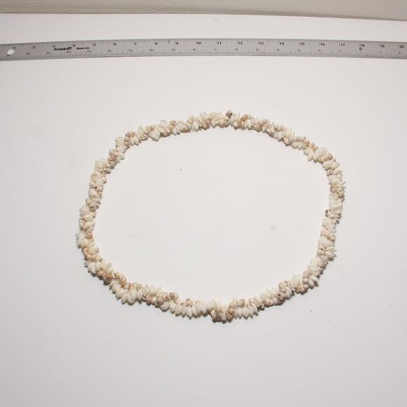 Vintage Double Strand Cowrie Conch Shell Necklace Boho Surfer Beach Island Wear - Picture 4 of 4